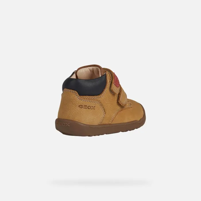 Geox First Steps MACCHIA C Sneakers With Straps Biscuit Baby Geox Biscuit 8211 Kids