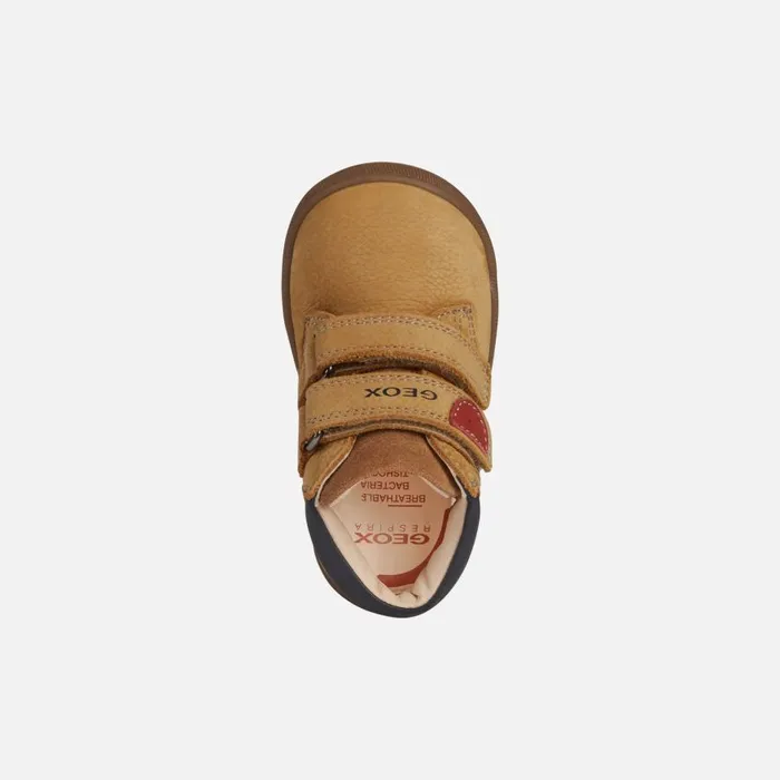 Geox First Steps MACCHIA C Sneakers With Straps Biscuit Baby Geox Biscuit 8211 Kids