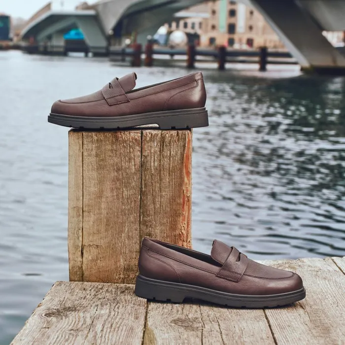 Geox Formal Shoes SPHERICA EC1 MAN Coffee Leather Loafers Coffee 8211 Man