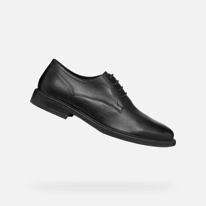 Geox Formal Shoes TERENCE MAN Black Leather Shoes Black 8211 Man