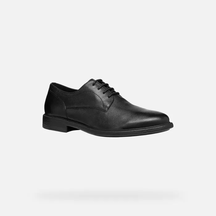 Geox Formal Shoes TERENCE MAN Black Leather Shoes Black 8211 Man