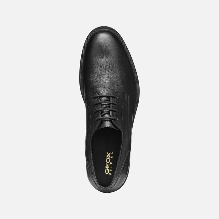 Geox Formal Shoes TERENCE MAN Black Leather Shoes Black 8211 Man