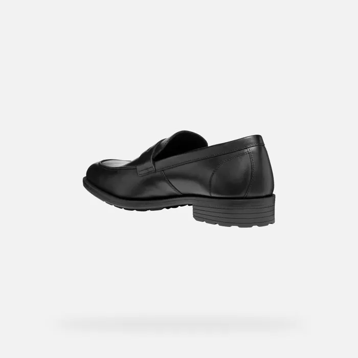 Geox Formal Shoes WALK PLEASURE F MAN Black Leather Loafers Black 8211 Man