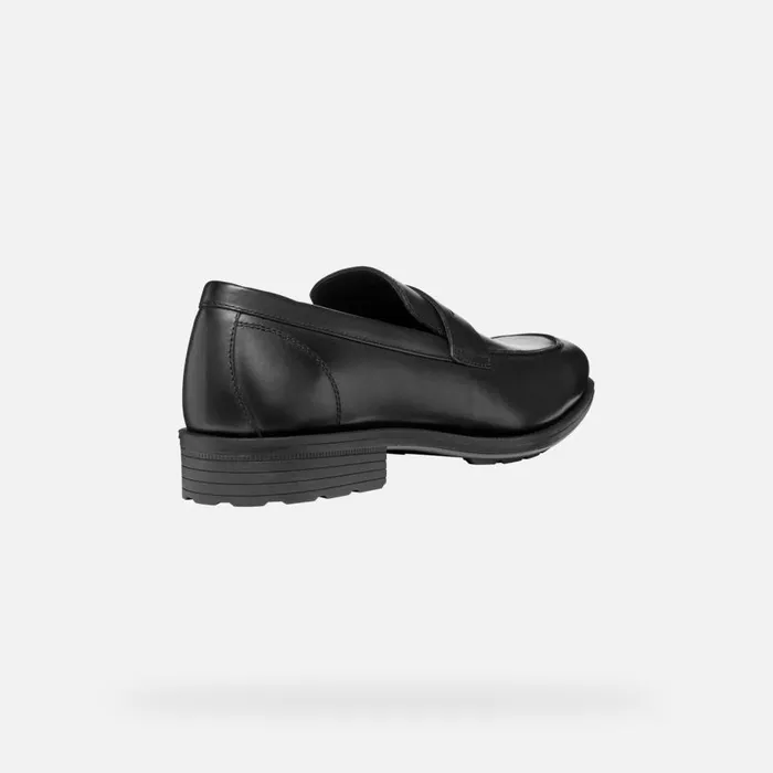 Geox Formal Shoes WALK PLEASURE F MAN Black Leather Loafers Black 8211 Man