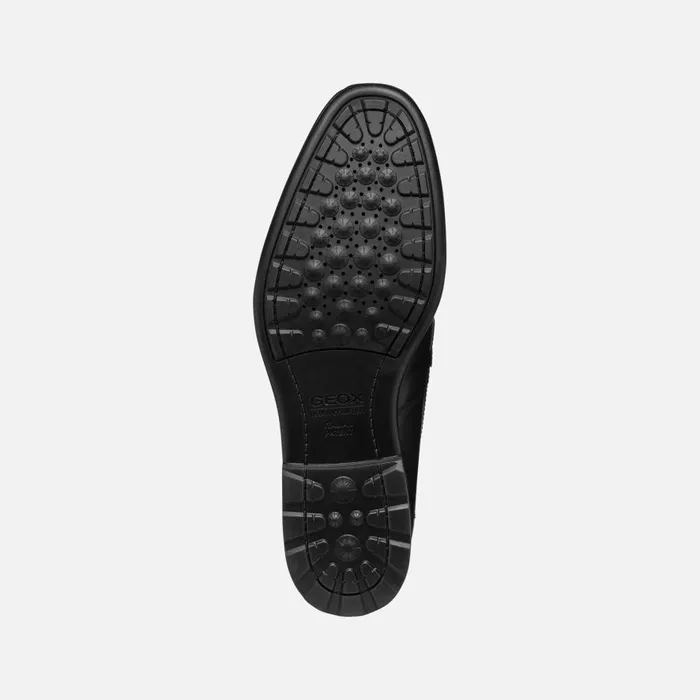 Geox Formal Shoes WALK PLEASURE F MAN Black Leather Loafers Black 8211 Man