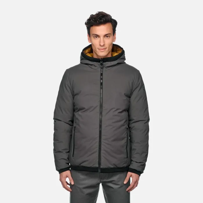 Geox Jackets SPHERICA MAN AsphaltHarvest Gold Reversible Jacket Asphaltharvest Gold 8211 Man