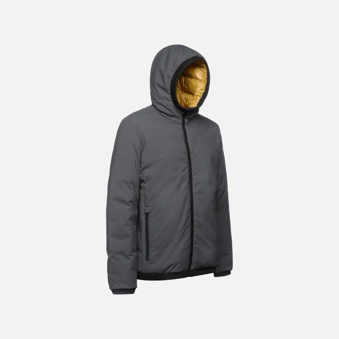 Geox Jackets SPHERICA MAN AsphaltHarvest Gold Reversible Jacket Asphaltharvest Gold 8211 Man
