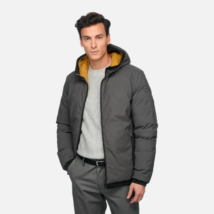Geox Jackets SPHERICA MAN AsphaltHarvest Gold Reversible Jacket Asphaltharvest Gold 8211 Man