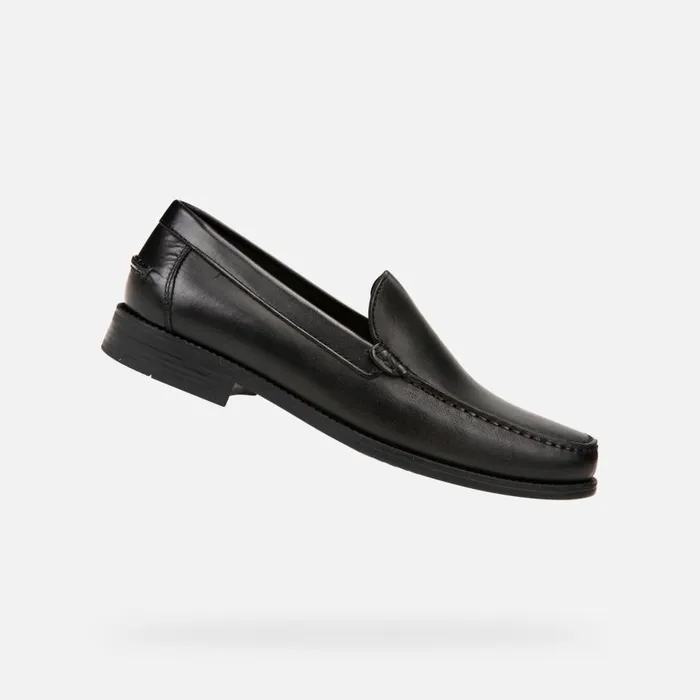Geox Loafers NEW DAMON A Leather Loafers Black Man Geox Black 8211 Man