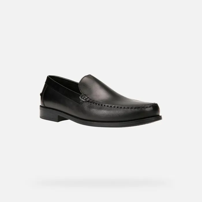 Geox Loafers NEW DAMON A Leather Loafers Black Man Geox Black 8211 Man