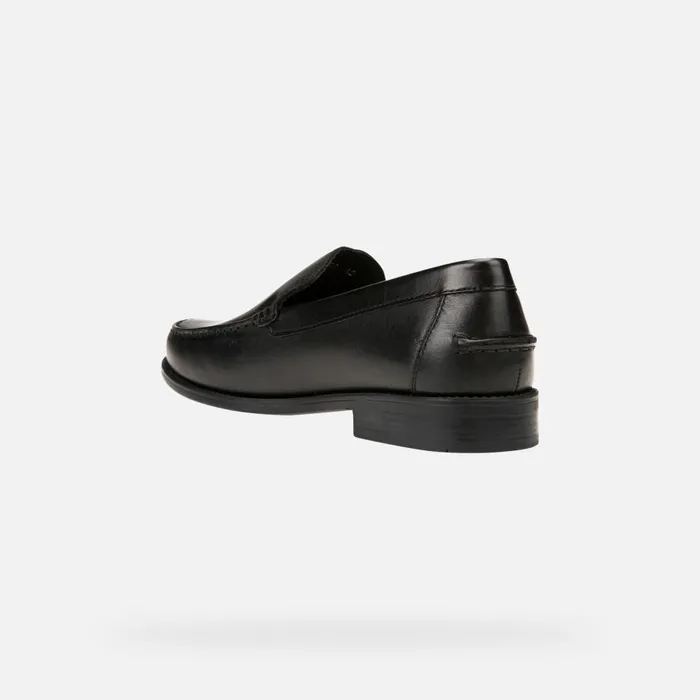 Geox Loafers NEW DAMON A Leather Loafers Black Man Geox Black 8211 Man