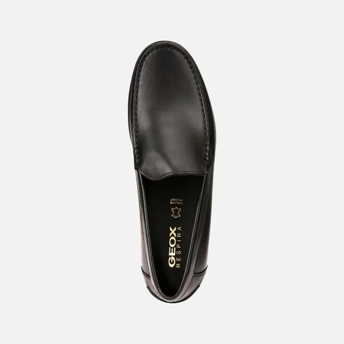 Geox Loafers NEW DAMON A Leather Loafers Black Man Geox Black 8211 Man