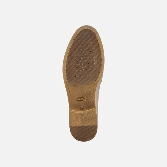 Geox Loafers PROMETYA WOMAN Beige Leather Loafers Beige 8211 Woman