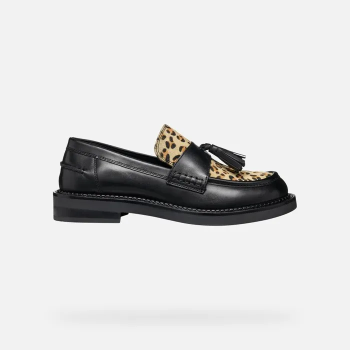 Geox Loafers SERILDA WOMAN BlackCognac Leather Loafers Blackcognac 8211 Woman