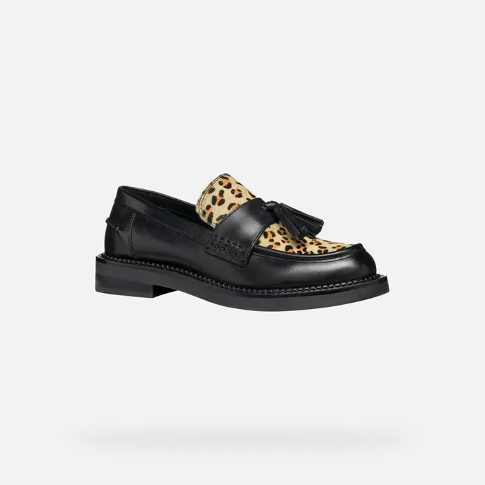 Geox Loafers SERILDA WOMAN BlackCognac Leather Loafers Blackcognac 8211 Woman