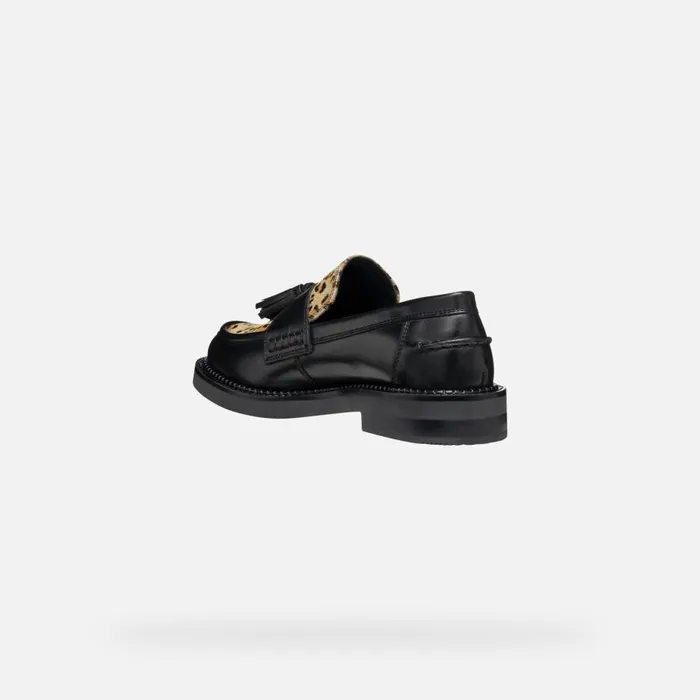 Geox Loafers SERILDA WOMAN BlackCognac Leather Loafers Blackcognac 8211 Woman