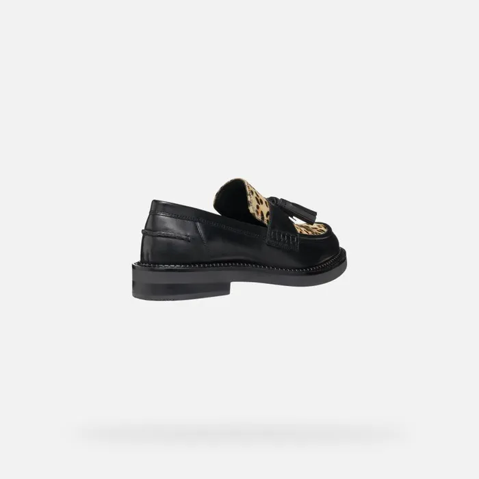 Geox Loafers SERILDA WOMAN BlackCognac Leather Loafers Blackcognac 8211 Woman