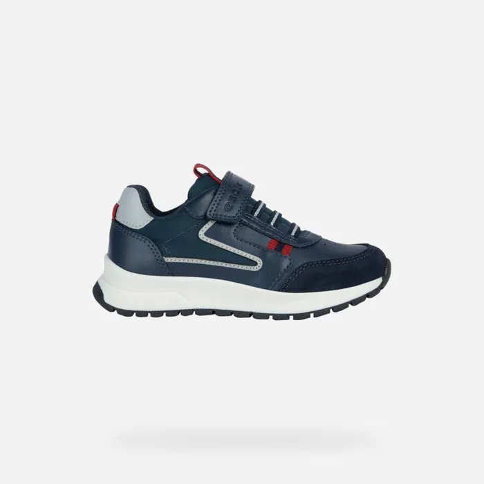 Geox Sneakers BRIEZEE A Low Top Sneakers Navy Blue Junior Boy Geox Navydark Red 8211 Kids