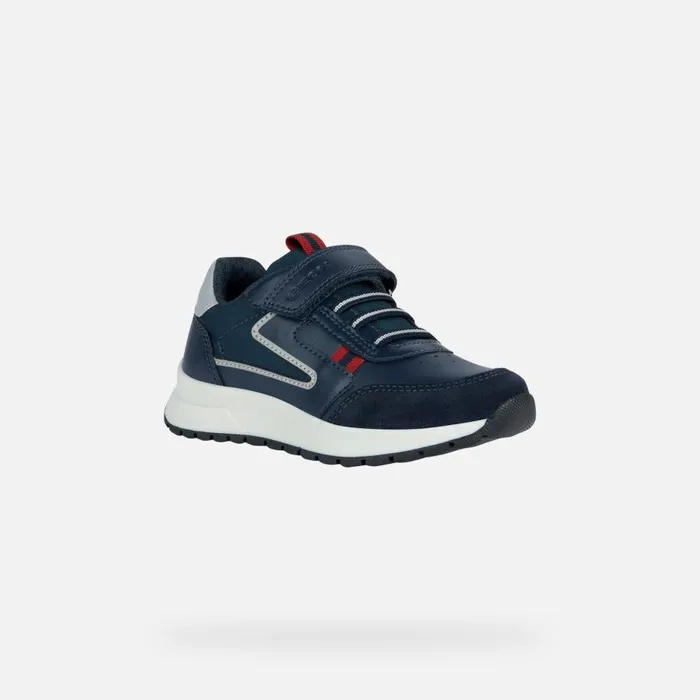 Geox Sneakers BRIEZEE A Low Top Sneakers Navy Blue Junior Boy Geox Navydark Red 8211 Kids