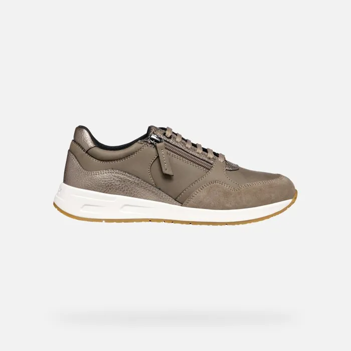 Geox Sneakers BULMYA WOMAN Dove GreyTaupe Low Top Sneakers Dove Greytaupe 8211 Woman