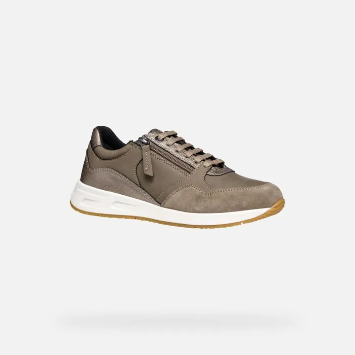 Geox Sneakers BULMYA WOMAN Dove GreyTaupe Low Top Sneakers Dove Greytaupe 8211 Woman