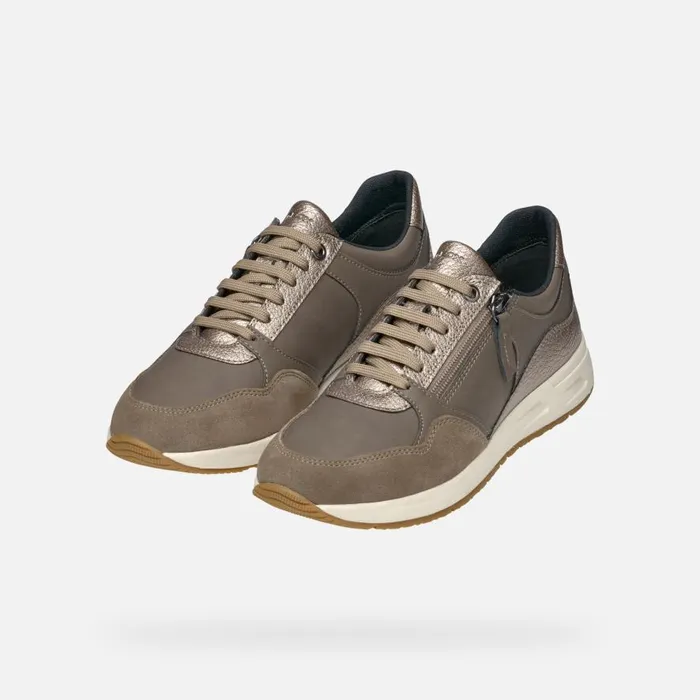 Geox Sneakers BULMYA WOMAN Dove GreyTaupe Low Top Sneakers Dove Greytaupe 8211 Woman