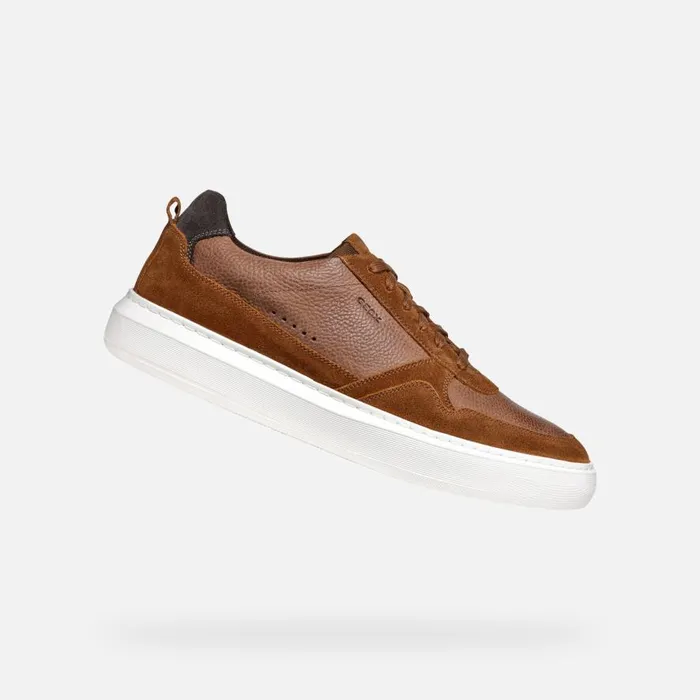 Geox Sneakers DEIVEN MAN Brown Cotto Low Top Sneakers Brown Cotto 8211 Man