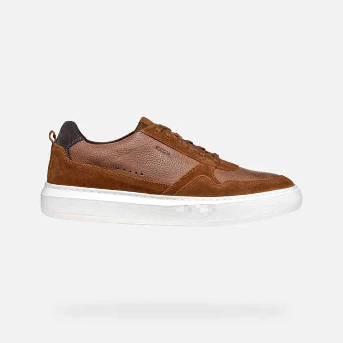Geox Sneakers DEIVEN MAN Brown Cotto Low Top Sneakers Brown Cotto 8211 Man