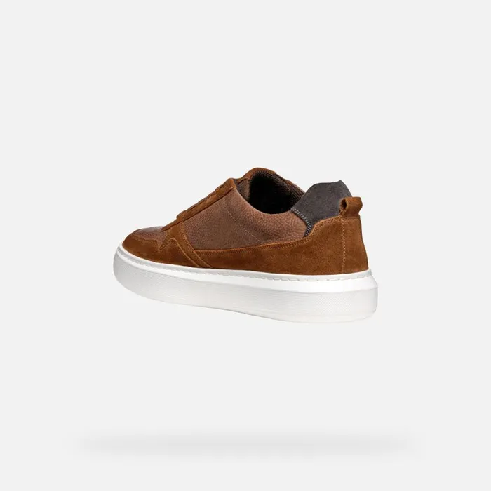 Geox Sneakers DEIVEN MAN Brown Cotto Low Top Sneakers Brown Cotto 8211 Man