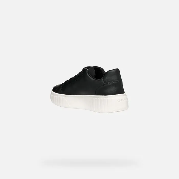 Geox Sneakers MIKIROSHI GIRL BlackDark Silver Low Top Sneakers Blackdark Silver 8211 Kids