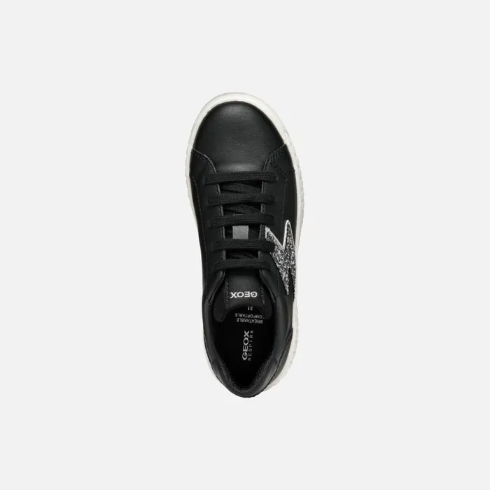 Geox Sneakers MIKIROSHI GIRL BlackDark Silver Low Top Sneakers Blackdark Silver 8211 Kids