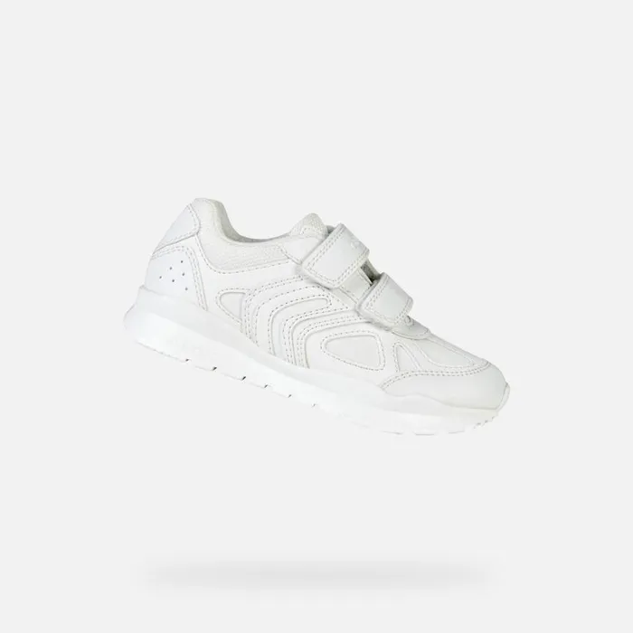 Geox Sneakers PAVEL Kids039s White Sneakers With Straps UNIFORM White 8211 Kids Geox Sneakers PAVEL Kids039s White Sneakers With Straps UNIFORM White 8211 Kids