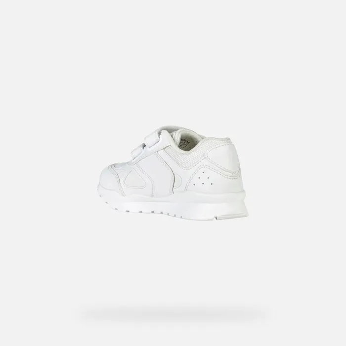 Geox Sneakers PAVEL Kids039s White Sneakers With Straps UNIFORM White 8211 Kids