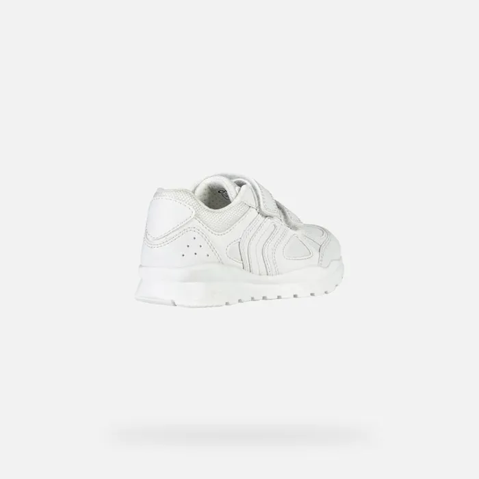 Geox Sneakers PAVEL Kids039s White Sneakers With Straps UNIFORM White 8211 Kids