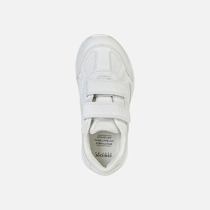 Geox Sneakers PAVEL Kids039s White Sneakers With Straps UNIFORM White 8211 Kids