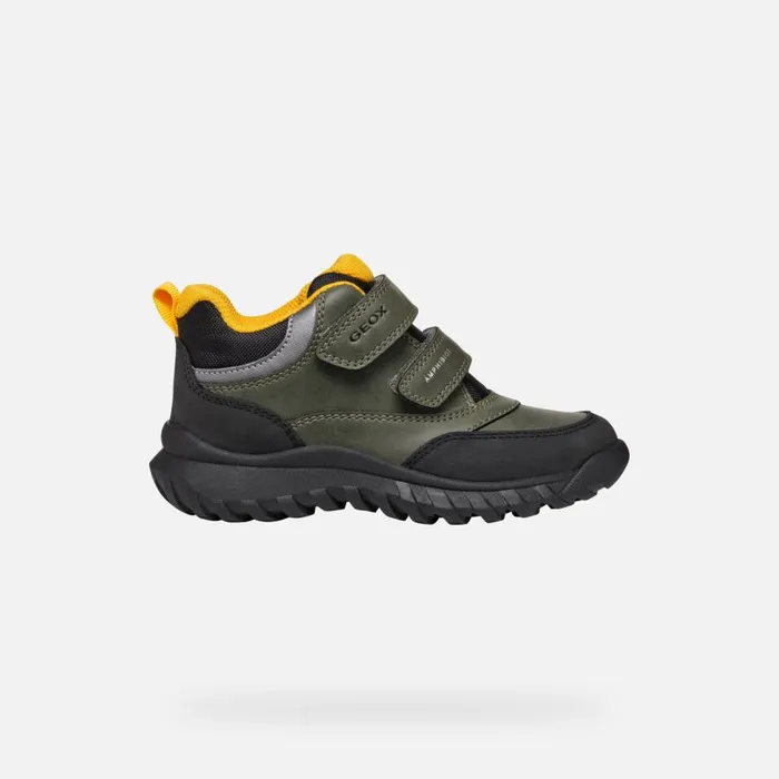 Geox Sneakers SIMBYOS ABX BOY Dark GreenBlack Low Top Sneakers Dark Greenblack 8211 Kids