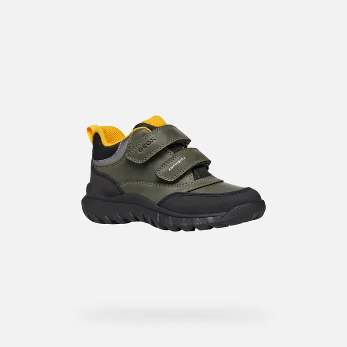 Geox Sneakers SIMBYOS ABX BOY Dark GreenBlack Low Top Sneakers Dark Greenblack 8211 Kids