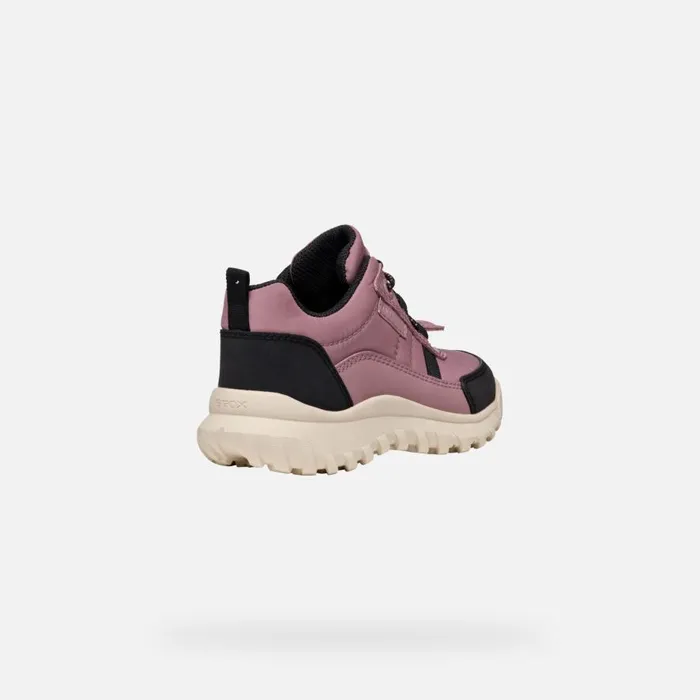 Geox Sneakers SIMBYOS ABX JUNIOR Dark RoseBlack Waterproof Trainers Dark Roseblack 8211 Kids