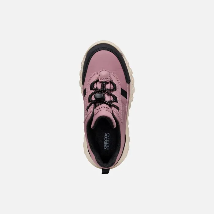 Geox Sneakers SIMBYOS ABX JUNIOR Dark RoseBlack Waterproof Trainers Dark Roseblack 8211 Kids