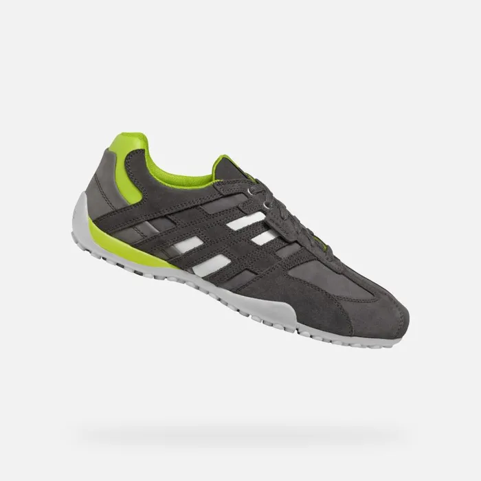 Geox Sneakers SNAKE MAN GraphiteLime Green Low Top Sneakers Graphitelime Green 8211 Man Geox Sneakers SNAKE MAN GraphiteLime Green Low Top Sneakers Graphitelime Green 8211 Man