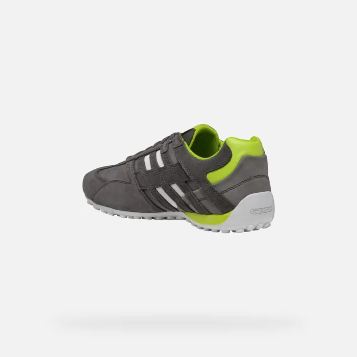 Geox Sneakers SNAKE MAN GraphiteLime Green Low Top Sneakers Graphitelime Green 8211 Man