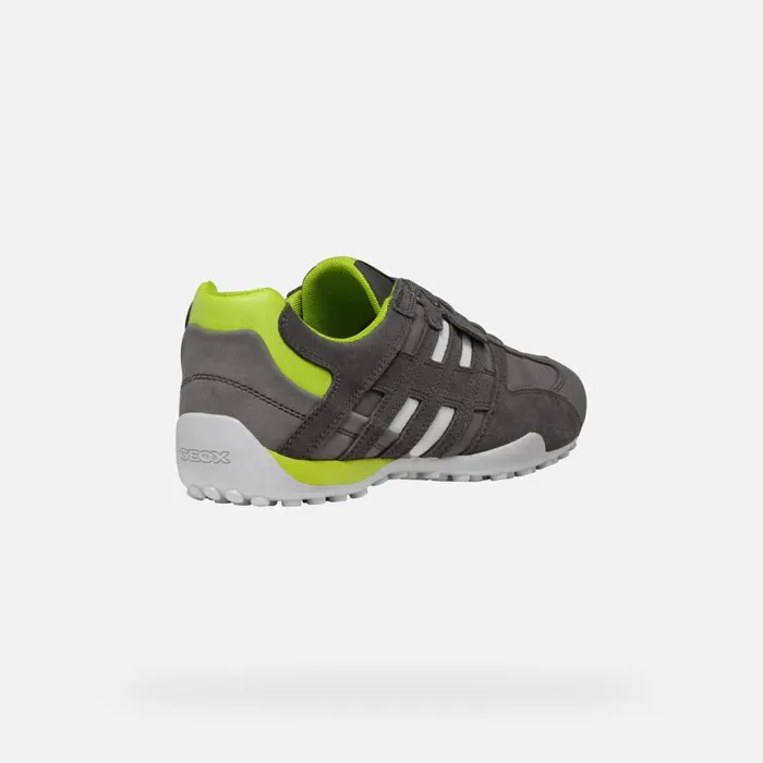 Geox Sneakers SNAKE MAN GraphiteLime Green Low Top Sneakers Graphitelime Green 8211 Man