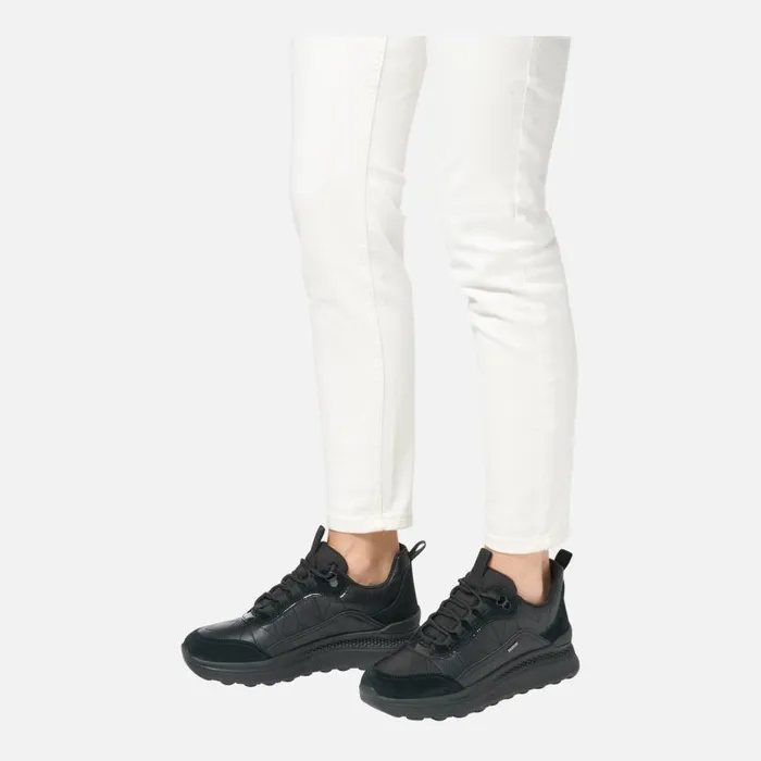 Geox Sneakers SPHERICA ACTIF X2 ABX WOMAN Black Waterproof Trainers Black 8211 Woman