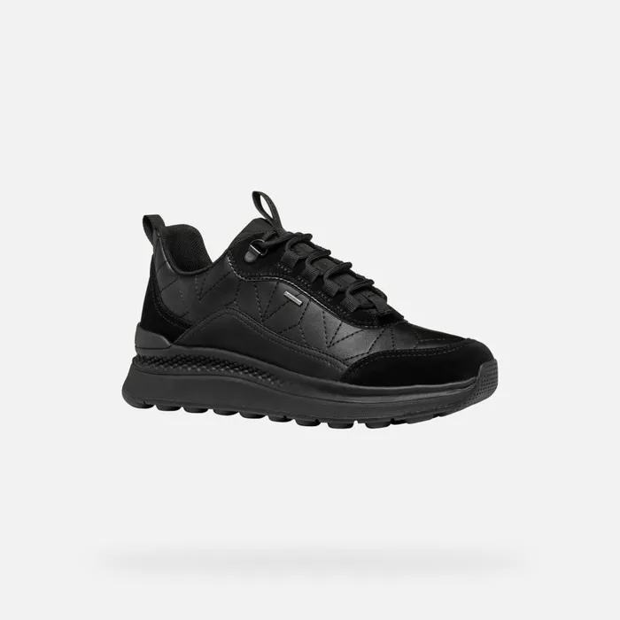Geox Sneakers SPHERICA ACTIF X2 ABX WOMAN Black Waterproof Trainers Black 8211 Woman