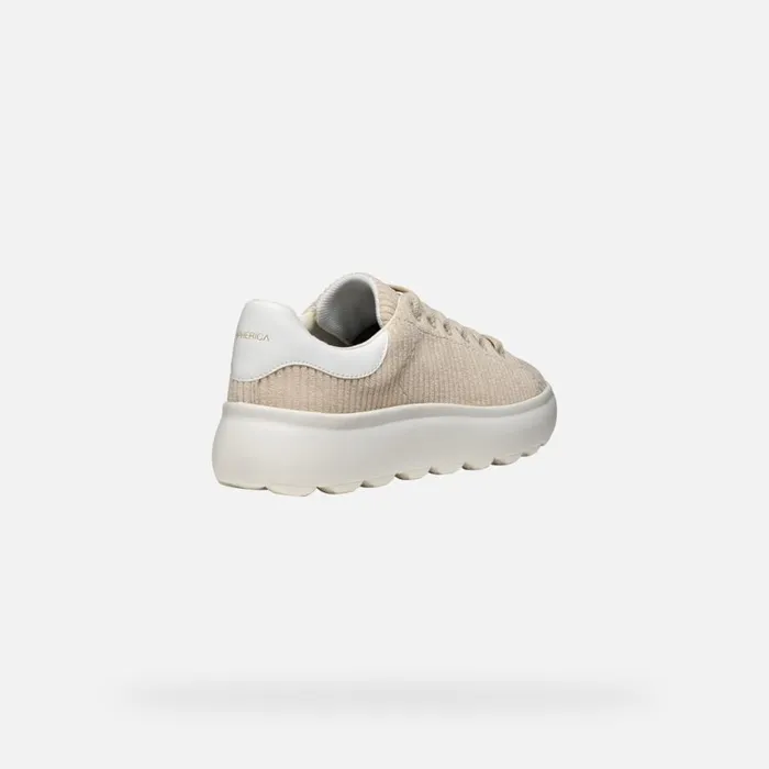 Geox Sneakers SPHERICA EC41 WOMAN Light TaupeWhite Low Top Sneakers Light Taupewhite 8211 Woman