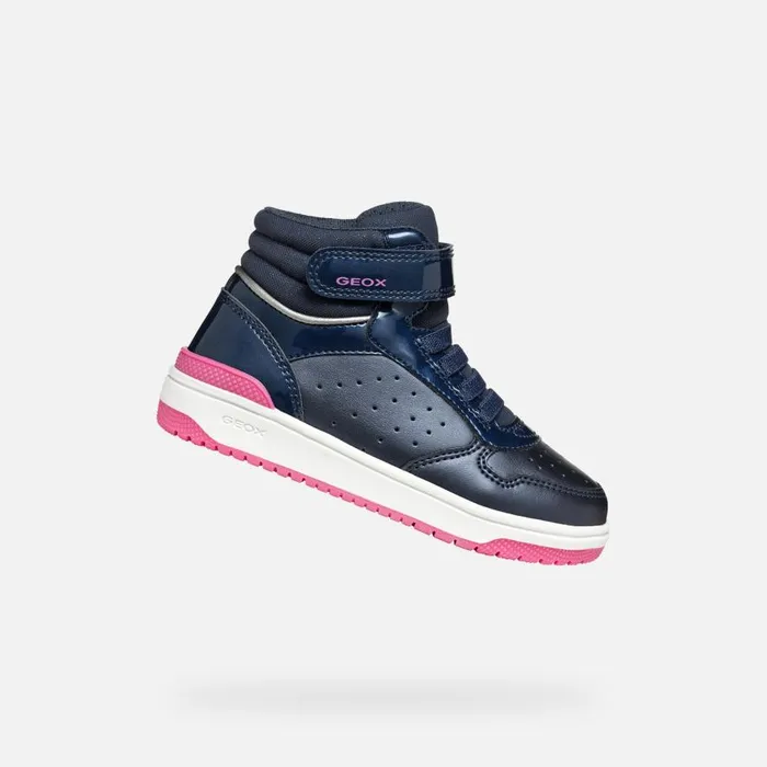 Geox Sneakers WASHIBA JUNIOR Navy High Top Sneakers Navy 8211 Kids