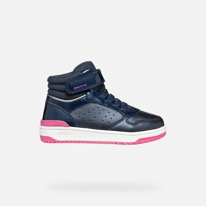 Geox Sneakers WASHIBA JUNIOR Navy High Top Sneakers Navy 8211 Kids