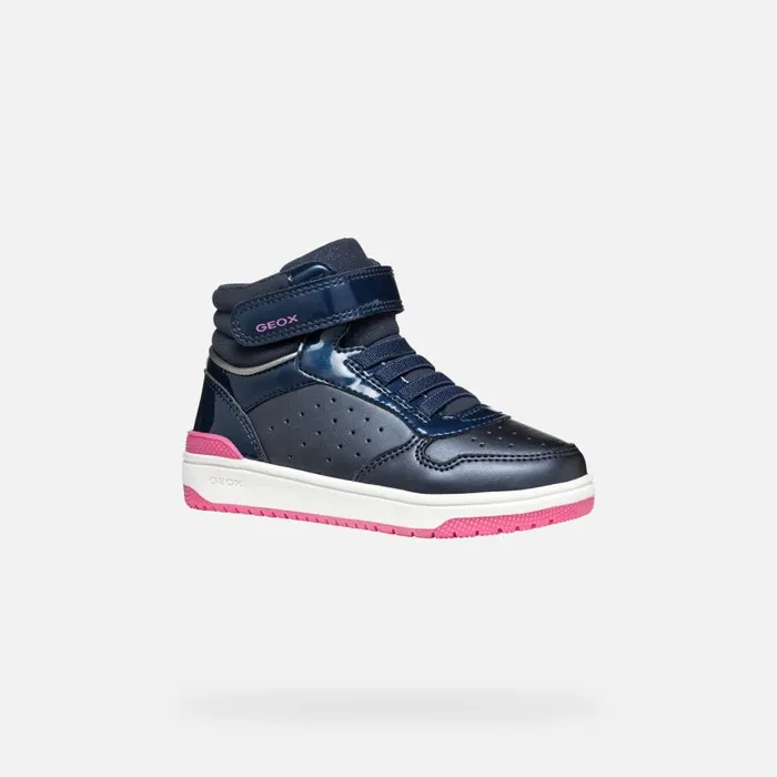 Geox Sneakers WASHIBA JUNIOR Navy High Top Sneakers Navy 8211 Kids