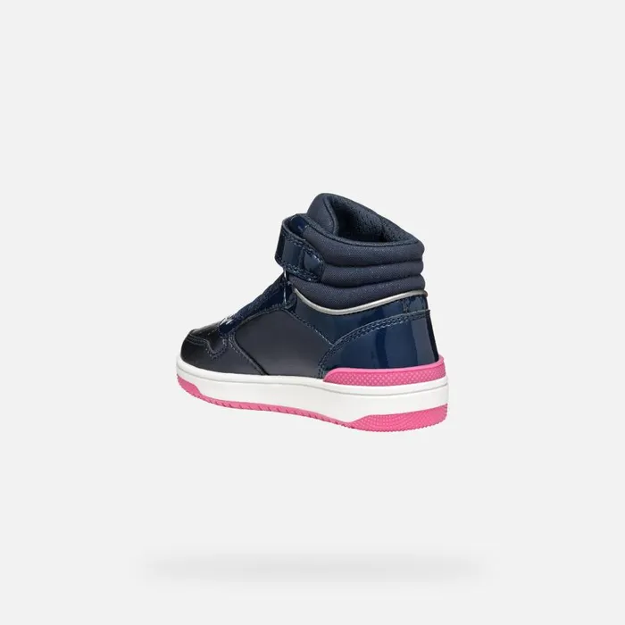 Geox Sneakers WASHIBA JUNIOR Navy High Top Sneakers Navy 8211 Kids