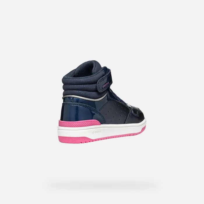 Geox Sneakers WASHIBA JUNIOR Navy High Top Sneakers Navy 8211 Kids